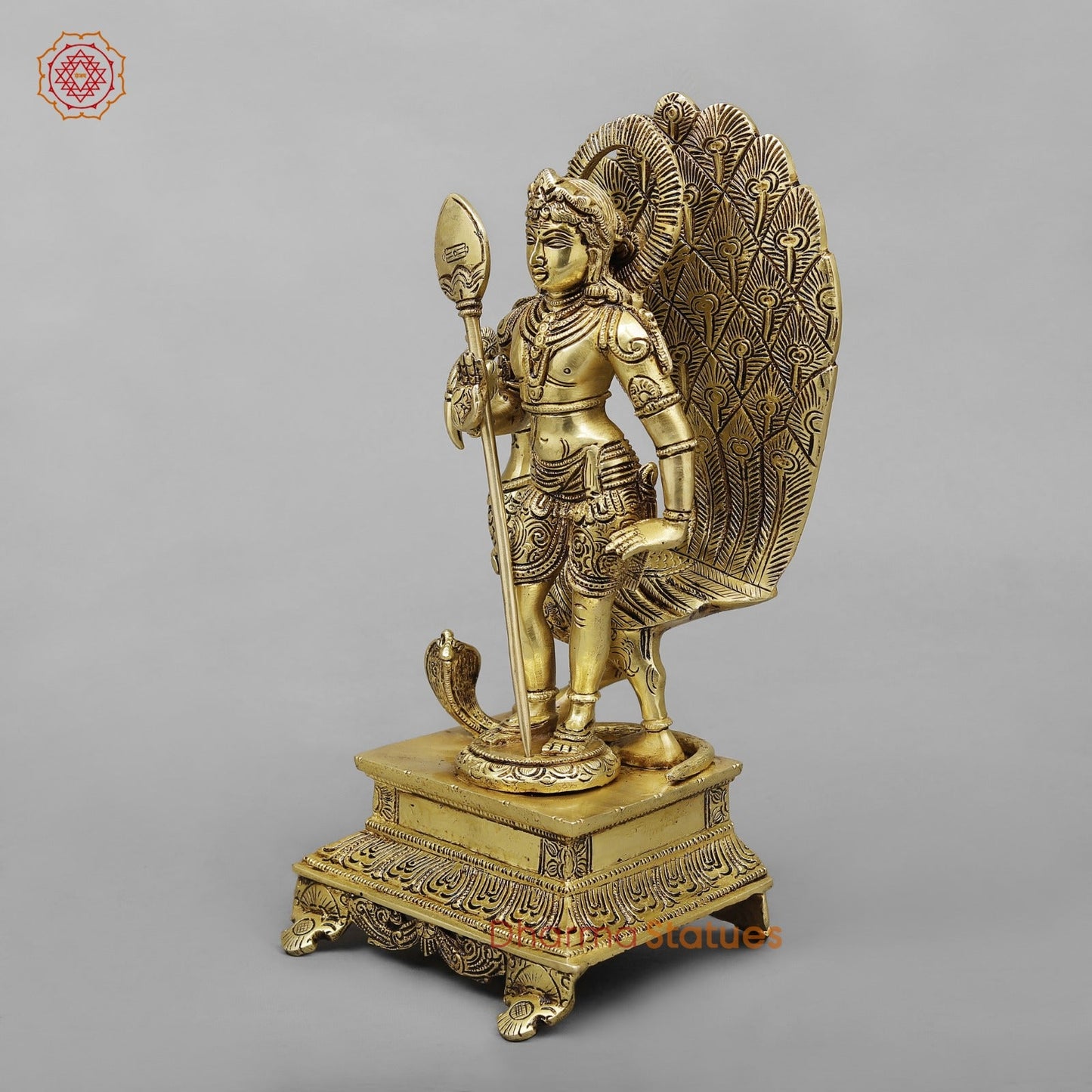Brass Murugan Fine, Golden finish 12”