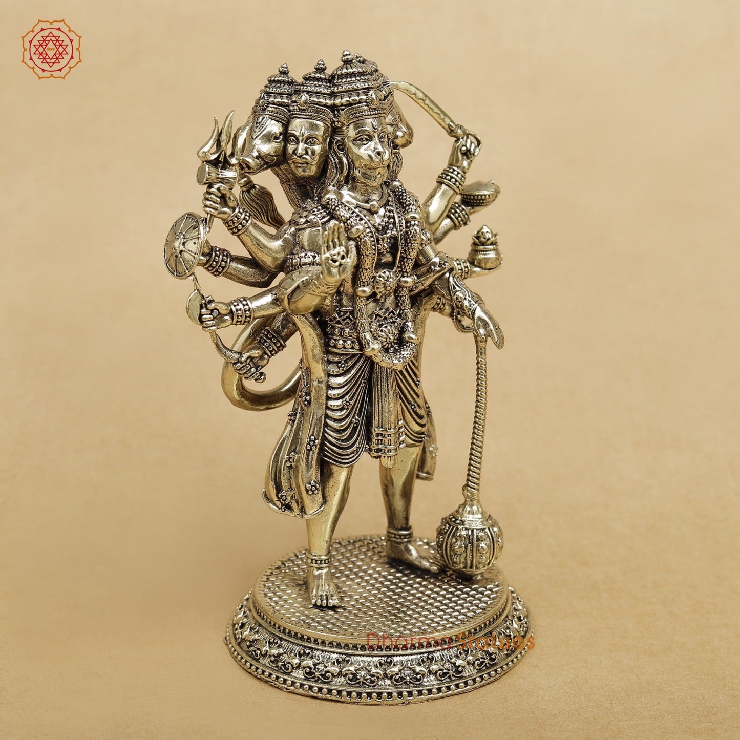 Brass Hanuman Standing Fine 6”