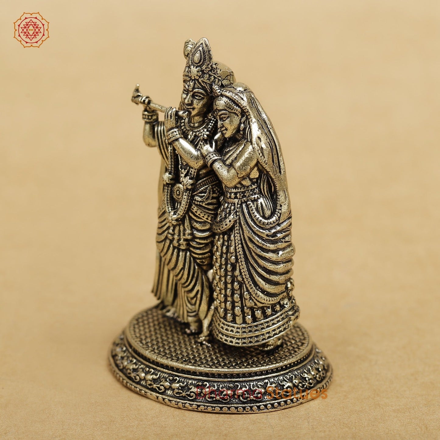 Brass Radha krishna fine 3.5”