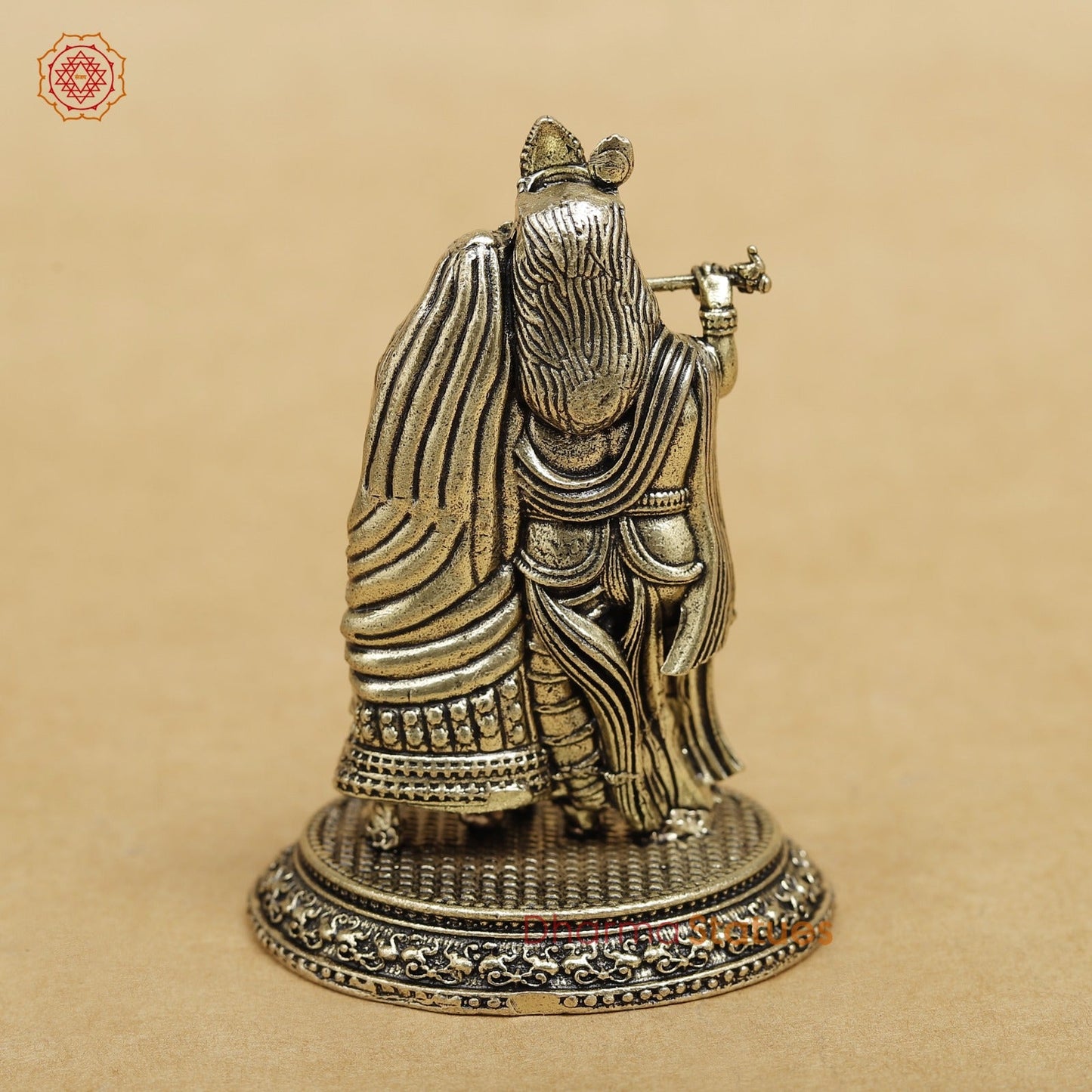 Brass Radha krishna fine 3.5”