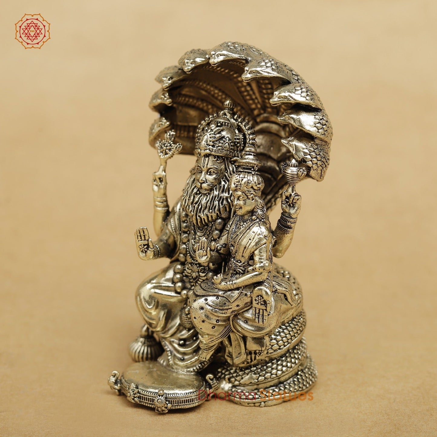 Brass Narsimha Lakshmi fine 4”