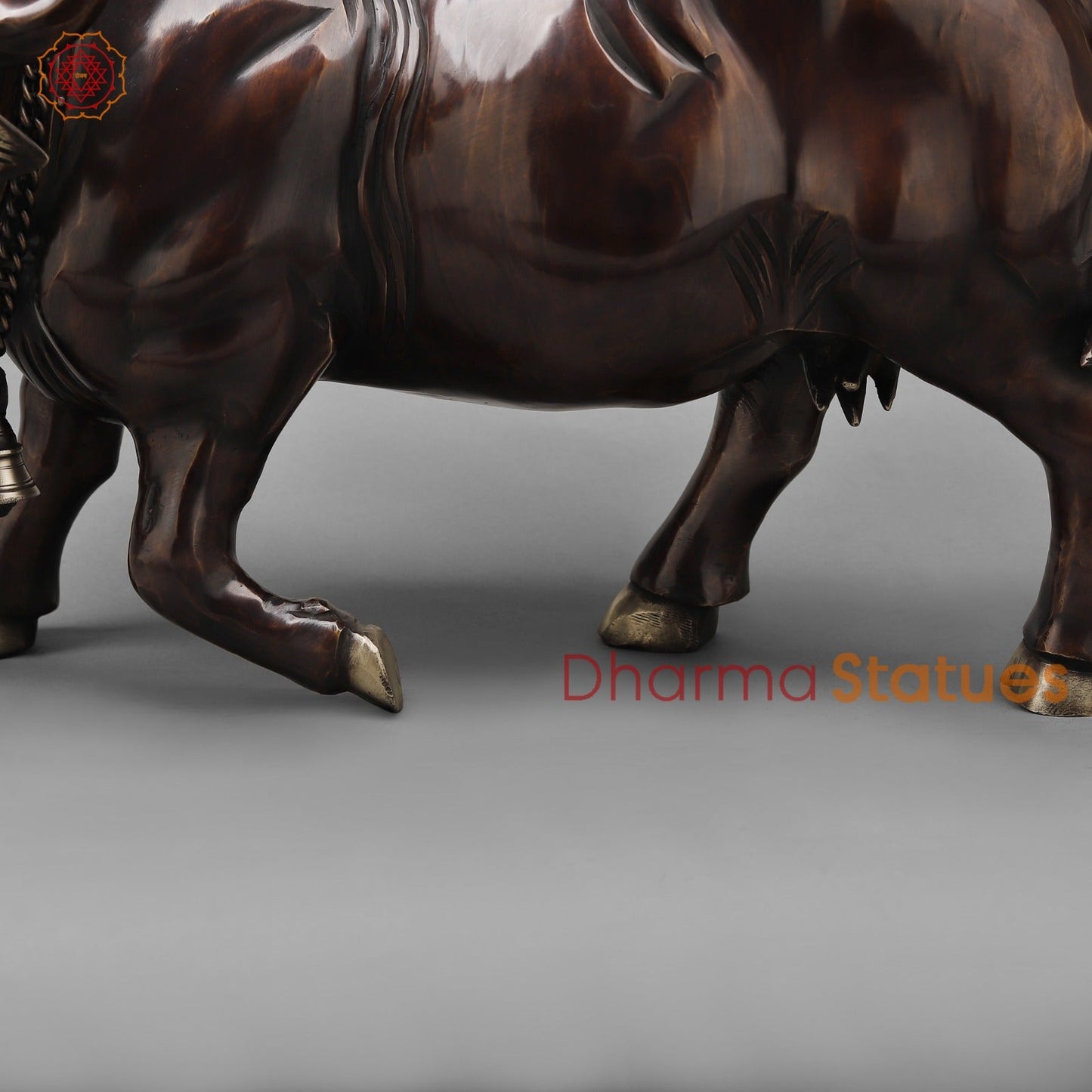 Brass Standing Buffalo, Copper finish 23”