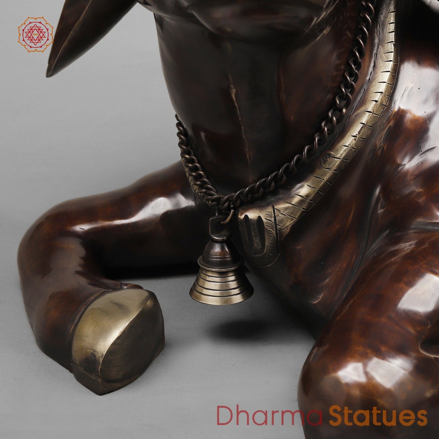 Brass Nandi Seated , Copper finish 23”