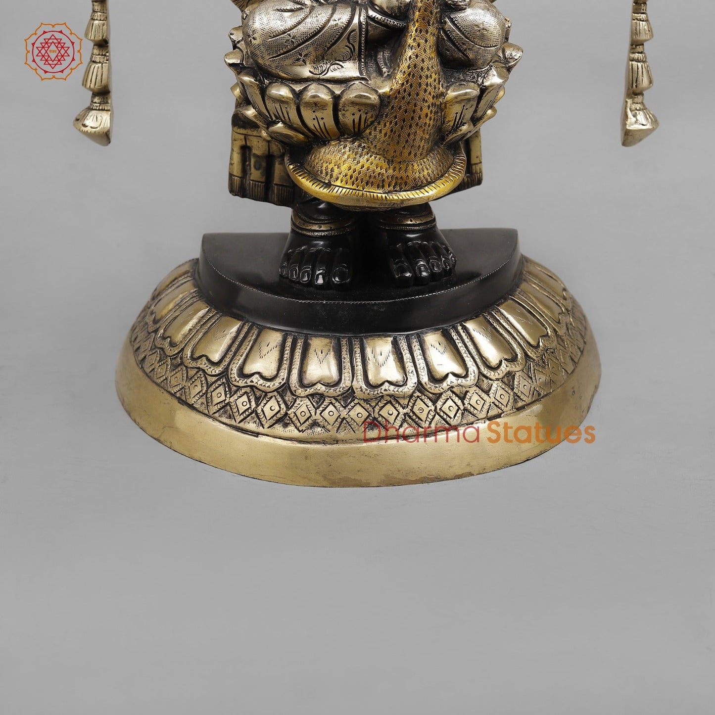 Brass Balaji Standing With Laxmi, Royal Black finish 28”