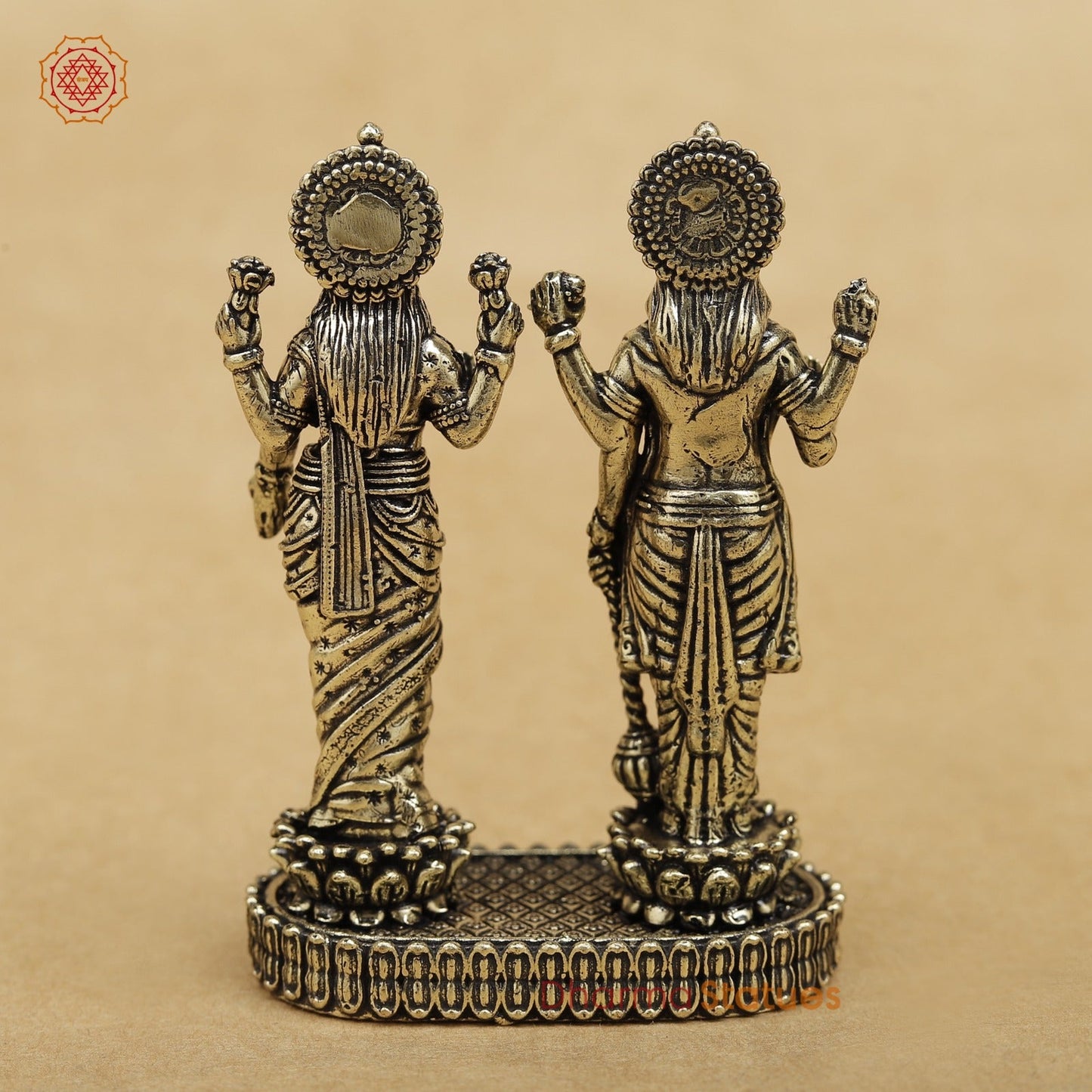 Brass vishnu lakshmi standing 3”