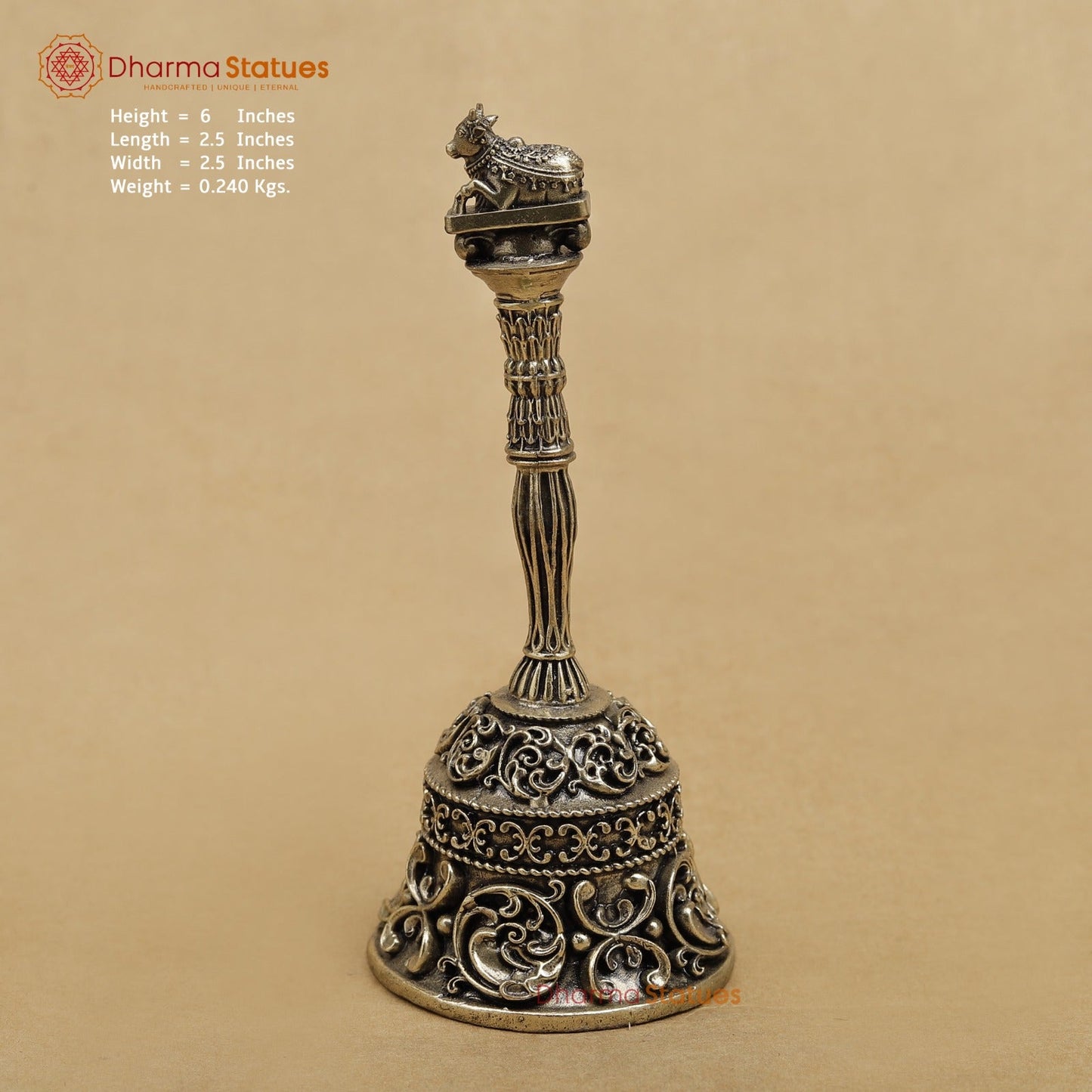 Brass Nandi Bell 6”
