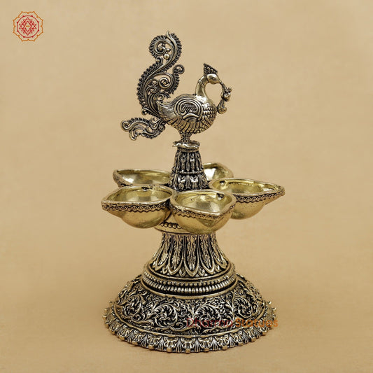 Brass Peacock lamps fine 5”