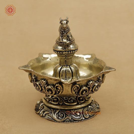Brass Nandi Diya fine 3”