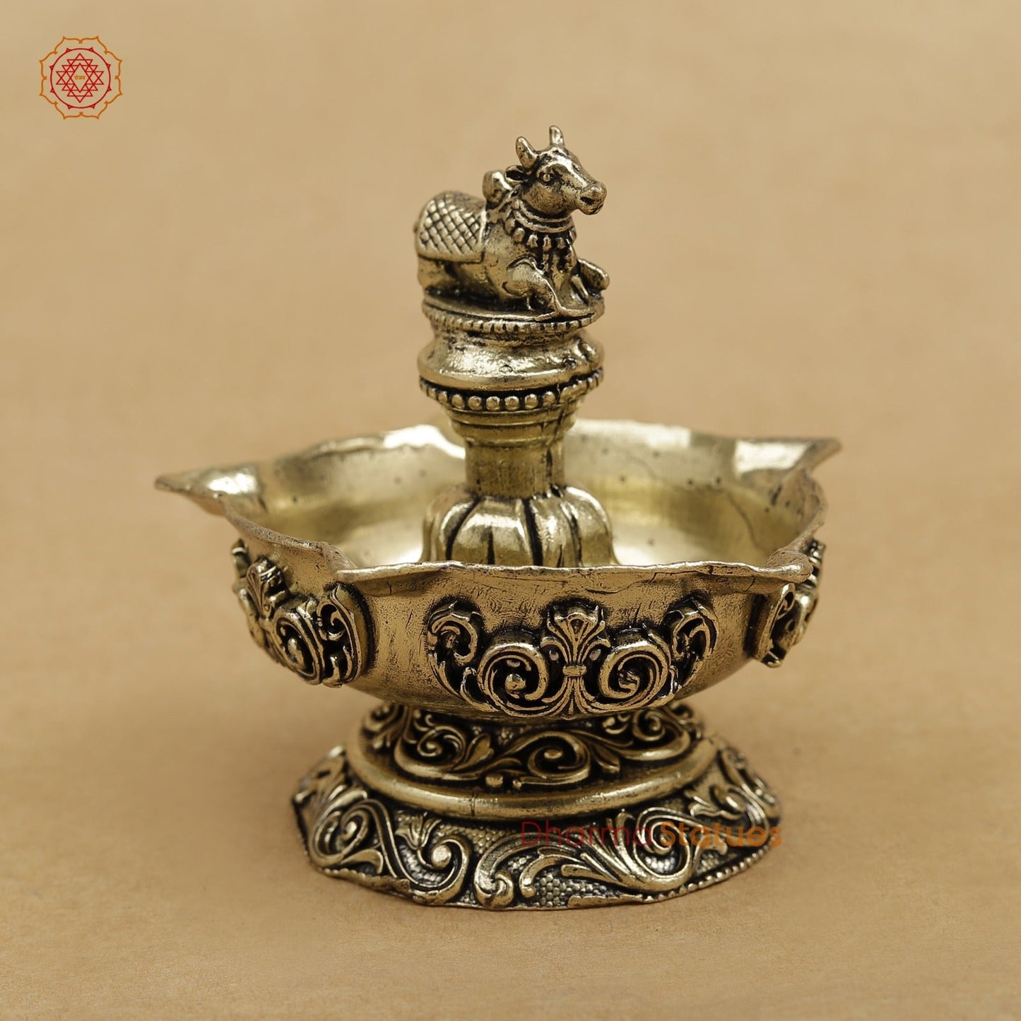 Brass Nandi Diya fine 3”