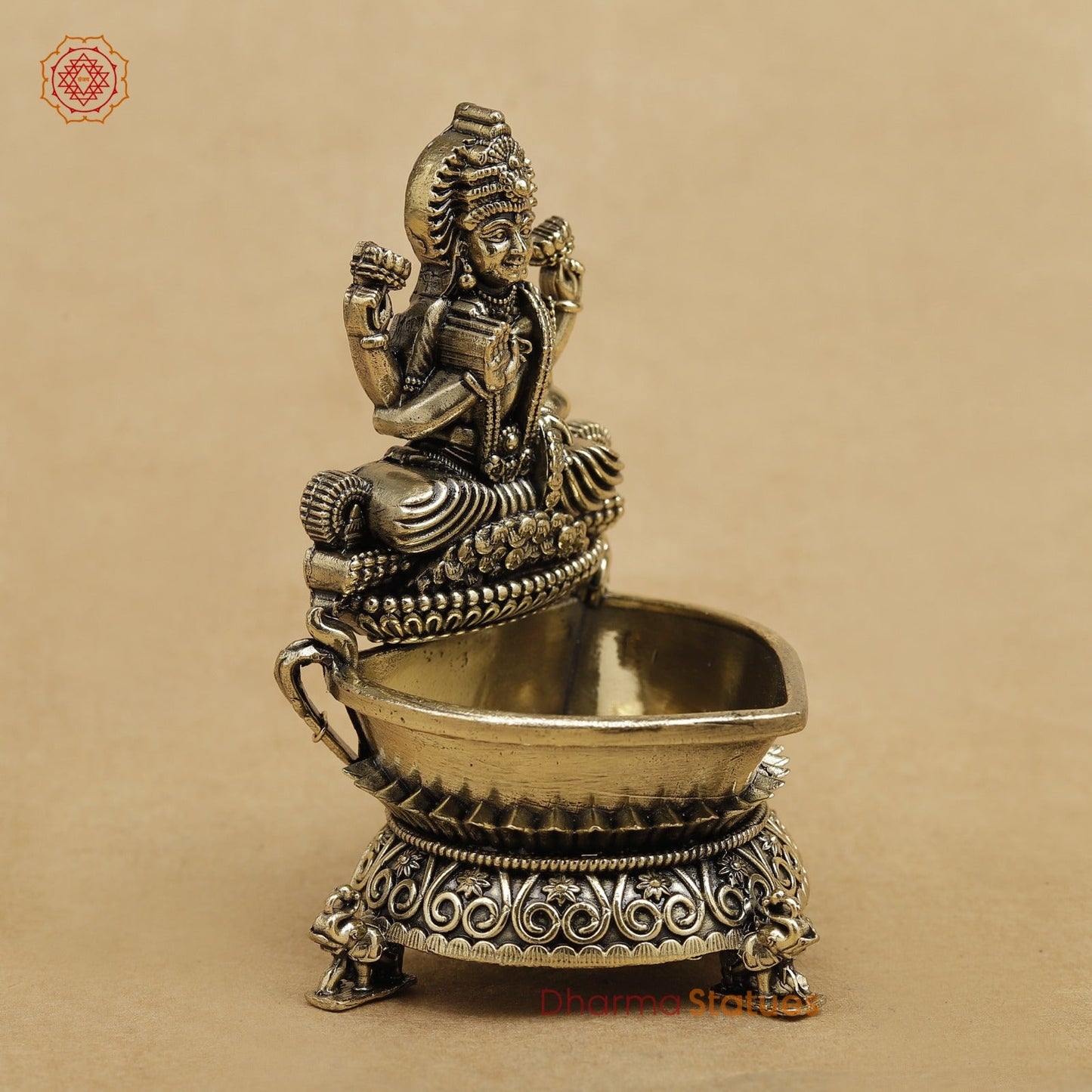 Brass Lakshmi Diya fine 4.5”