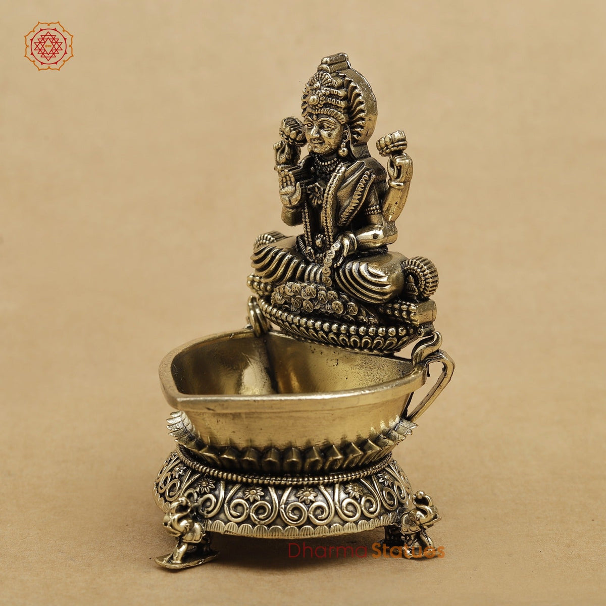 Brass Lakshmi Diya fine 4.5”