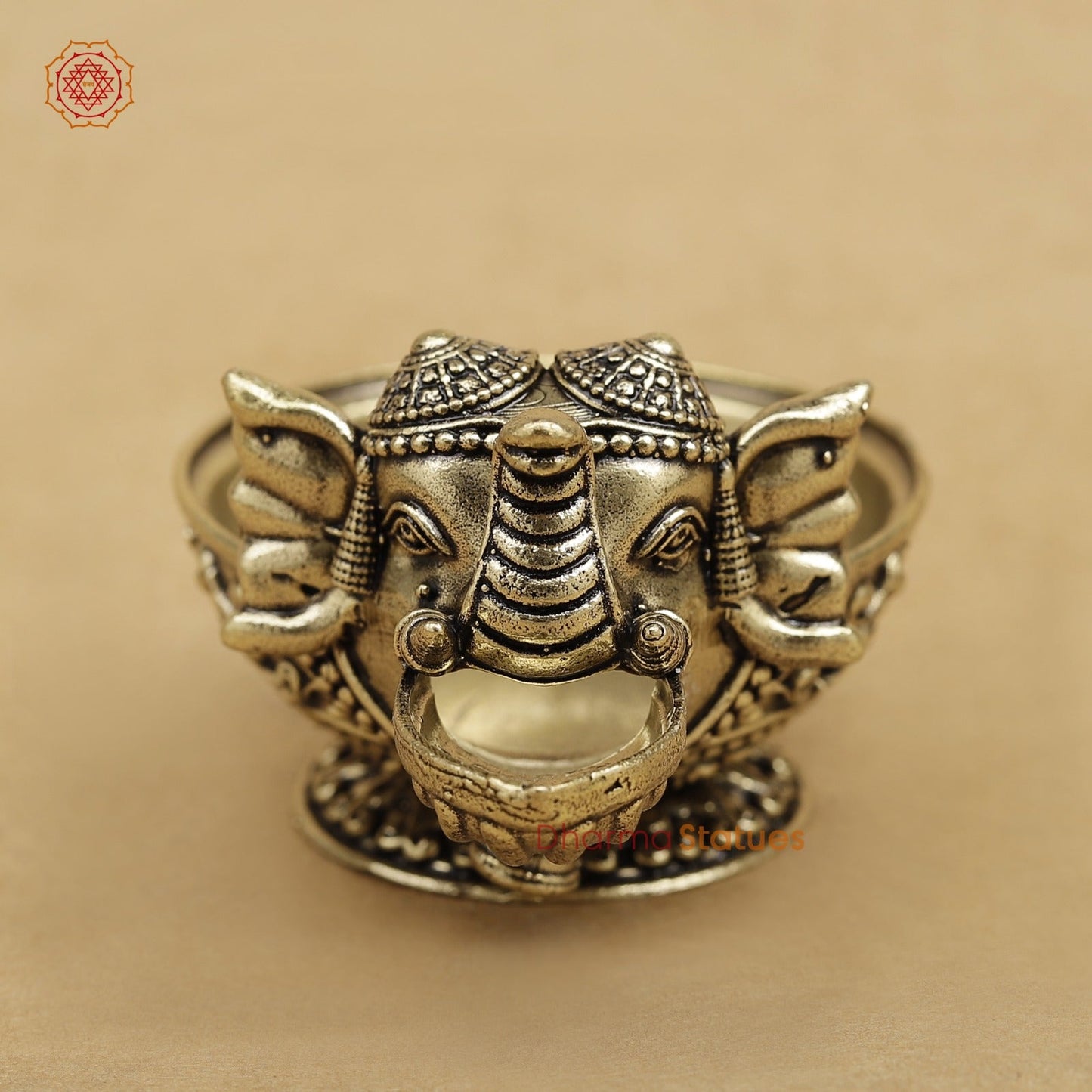 Brass Elephant Diya fine 4.5”
