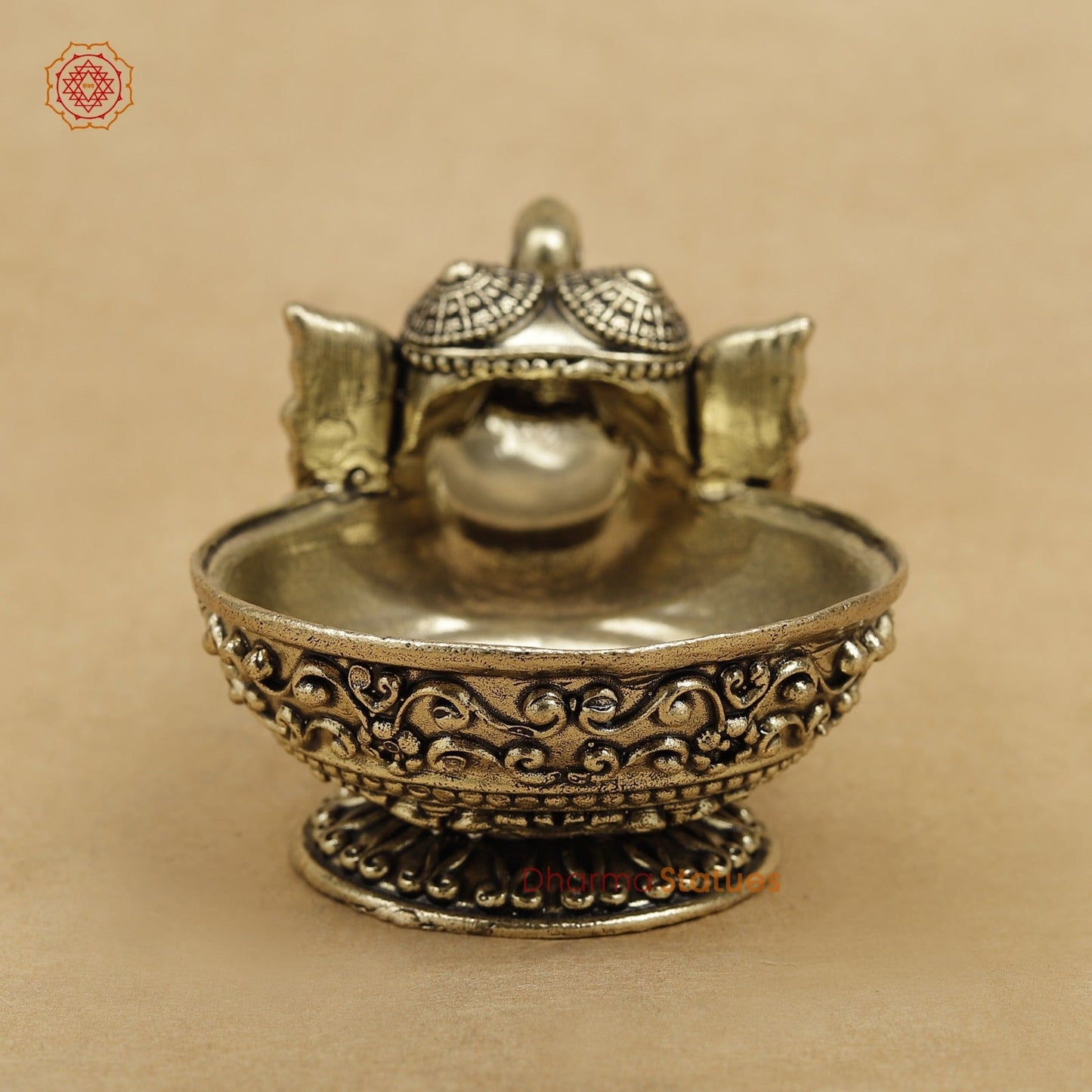 Brass Elephant Diya fine 3.5”