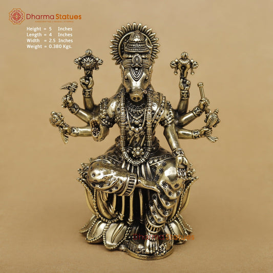 Brass Varahi Seated 5”