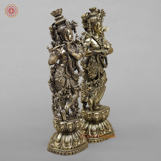 Brass Radha Krishna fine 14.5”