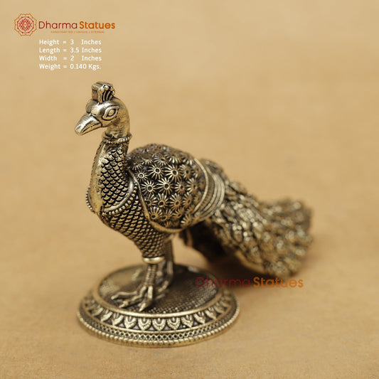 Brass Peacock Fine 3.5”