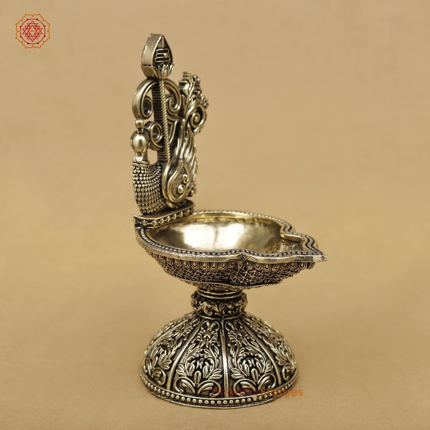 Brass Peacock Vel Diya Fine 6.5”