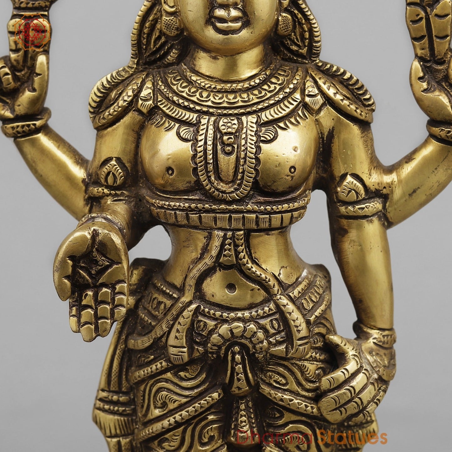 Brass Tirupati Balaji Standing, Antique Finish 16”