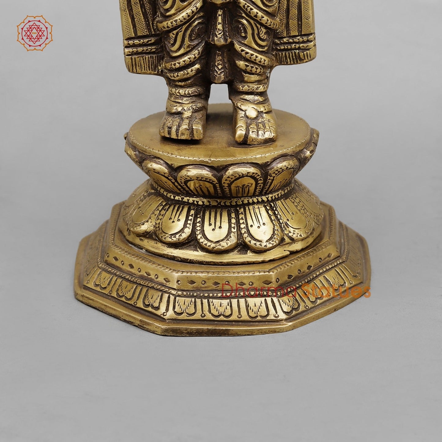 Brass Tirupati Balaji Standing, Antique Finish 16”