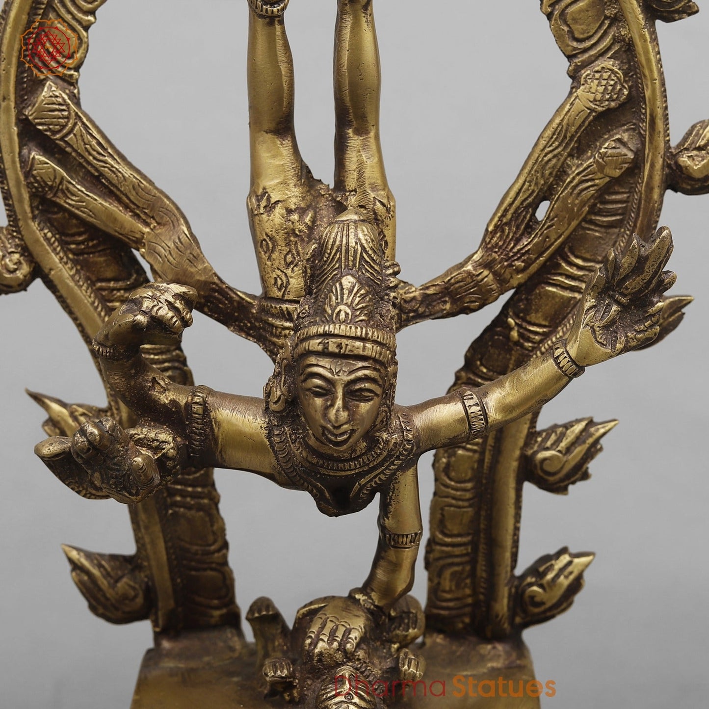 Brass Tandav Natraj Fine, Antique Finish 12”