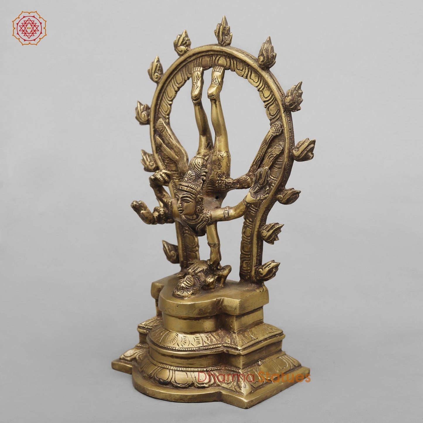 Brass Tandav Natraj Fine, Antique Finish 12”