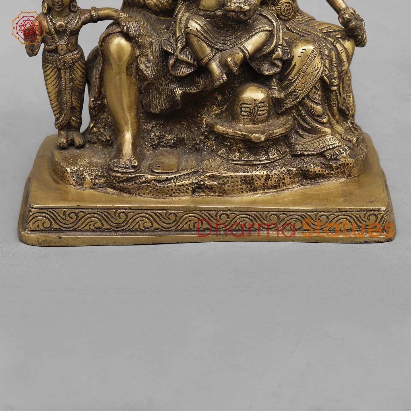 Brass Shiva Family Fine, Antique Finish 9.5”
