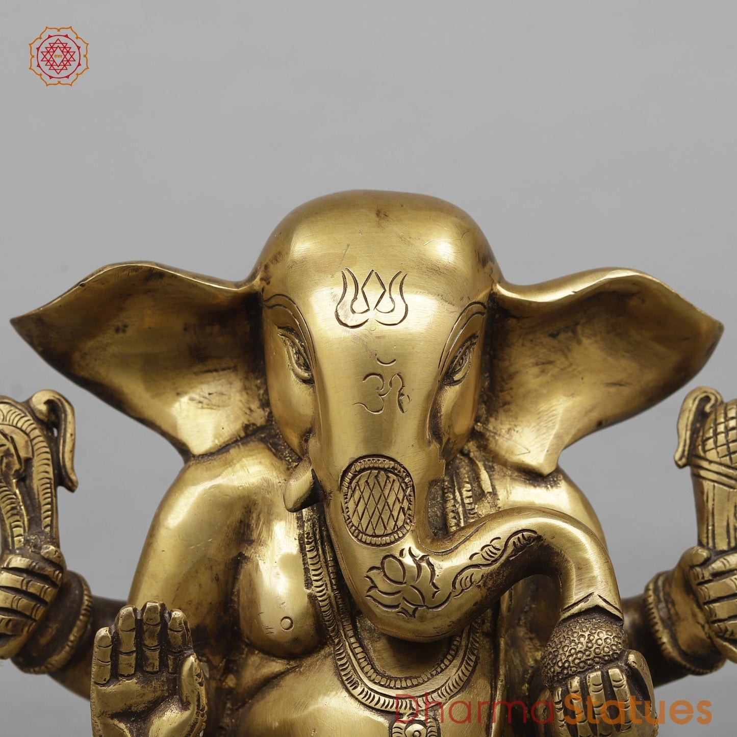 Brass Appu Ganesh Fine, Antique Finish 7”
