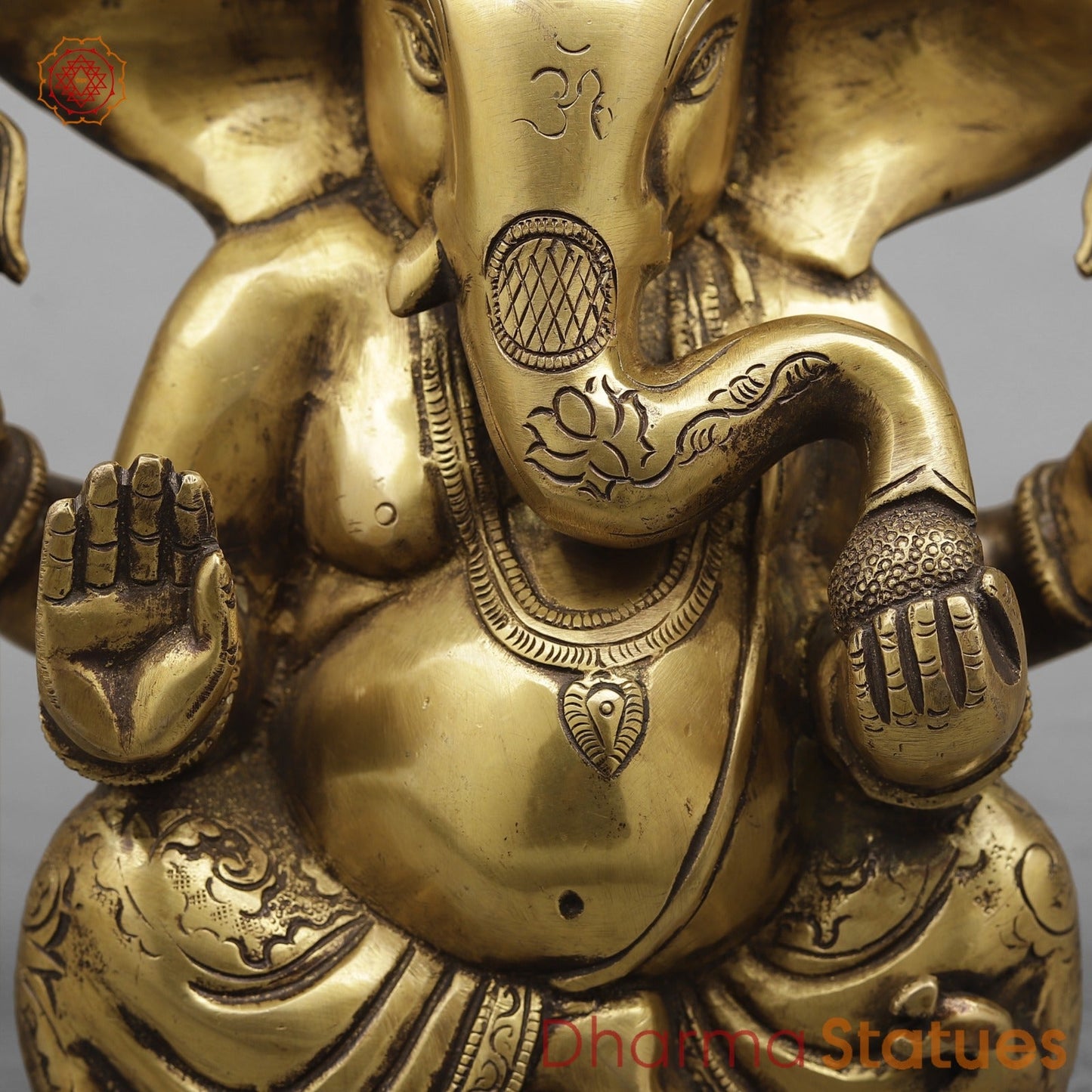 Brass Appu Ganesh Fine, Antique Finish 7”
