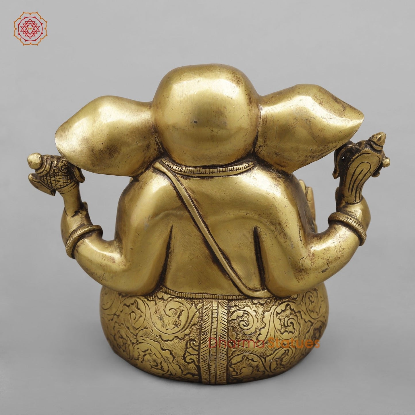 Brass Appu Ganesh Fine, Antique Finish 7”