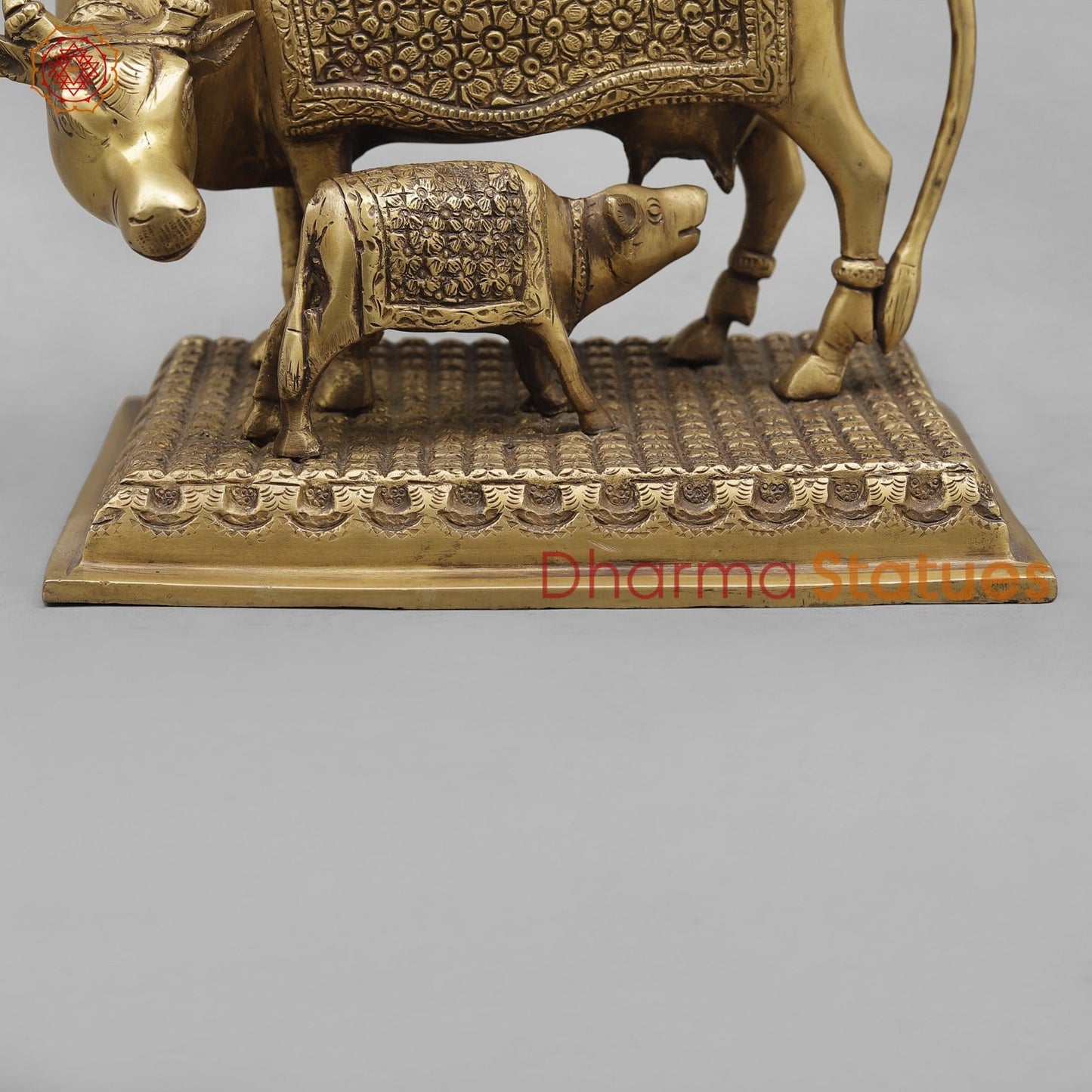 Brass Cow Calf Fine, Antique Finish 7.5”
