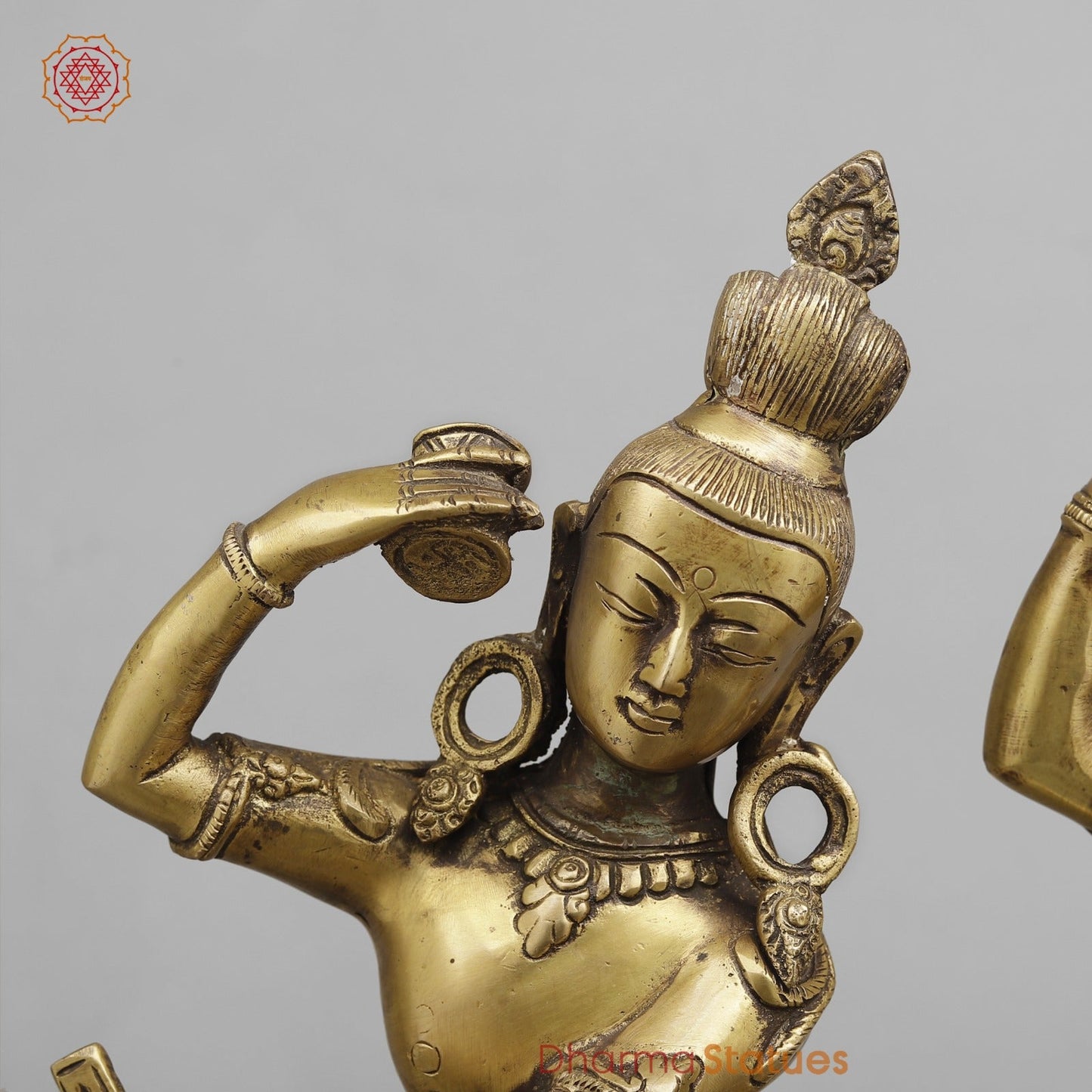 Brass Shiva Parwati Dancing Gracefully, Antique finish 17”