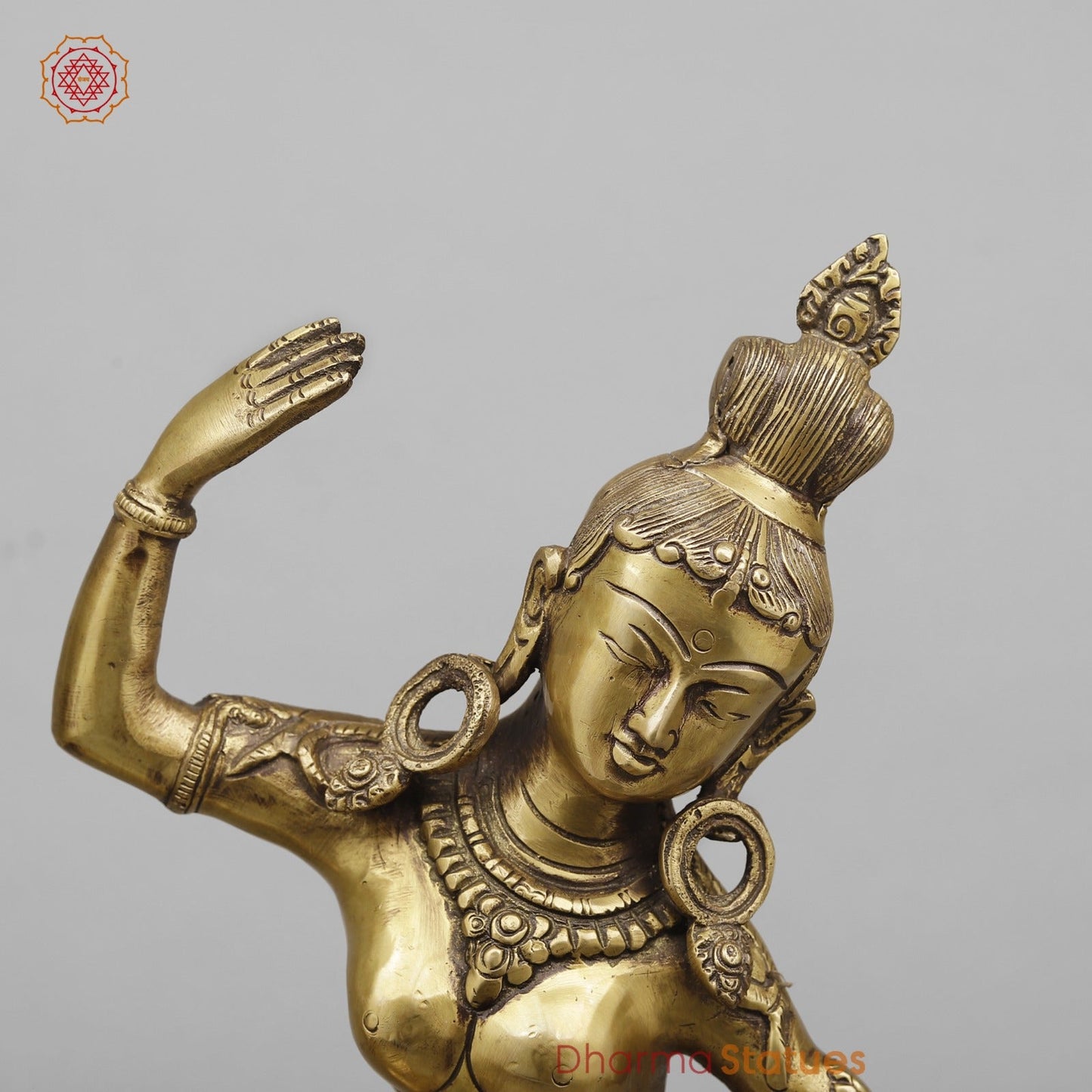 Brass Shiva Parwati Dancing Gracefully, Antique finish 17”