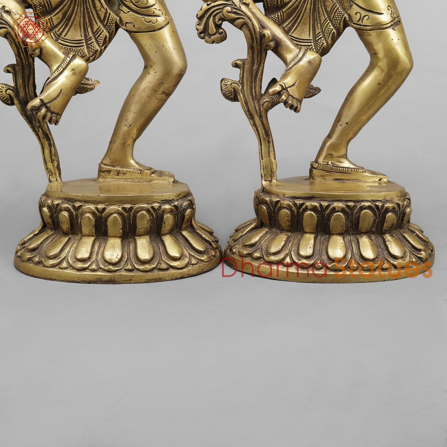 Brass Shiva Parwati Dancing Gracefully, Antique finish 17”