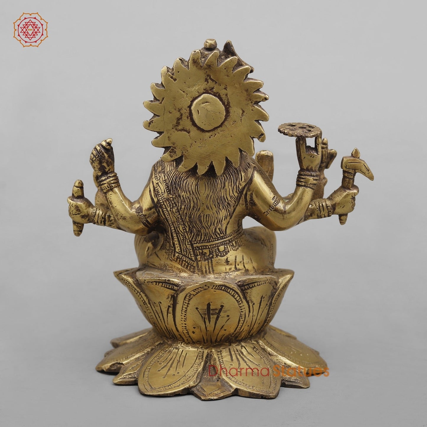 Brass Varahi seated Fine, Antique Finish 8.5”