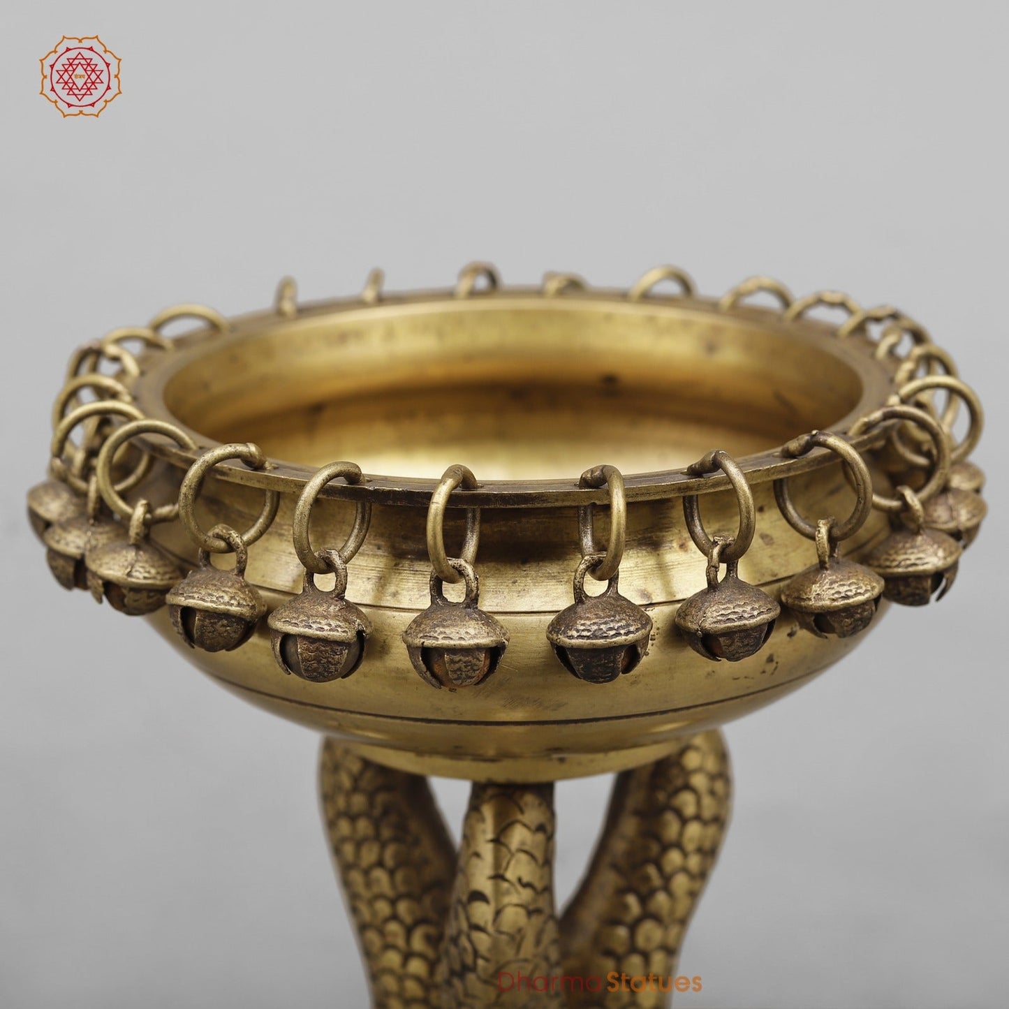 Brass Auspicious Fish Urli (Vastu Friendly), Antique Finish 8”