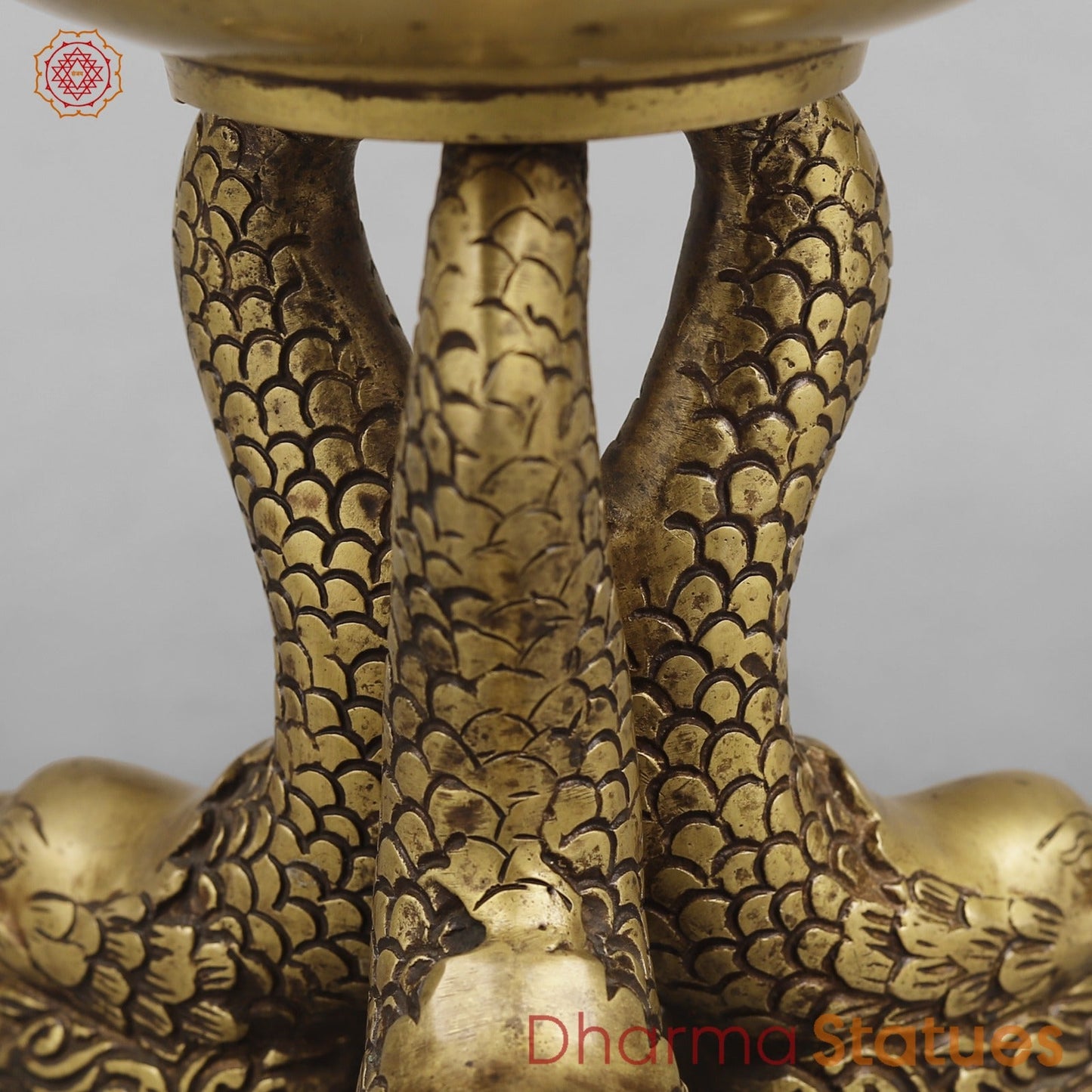 Brass Auspicious Fish Urli (Vastu Friendly), Antique Finish 8”