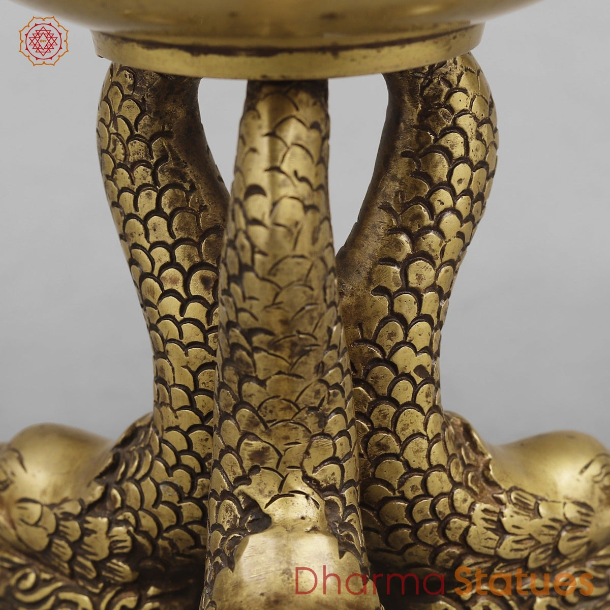 Brass Auspicious Fish Urli (Vastu Friendly), Antique Finish 8”