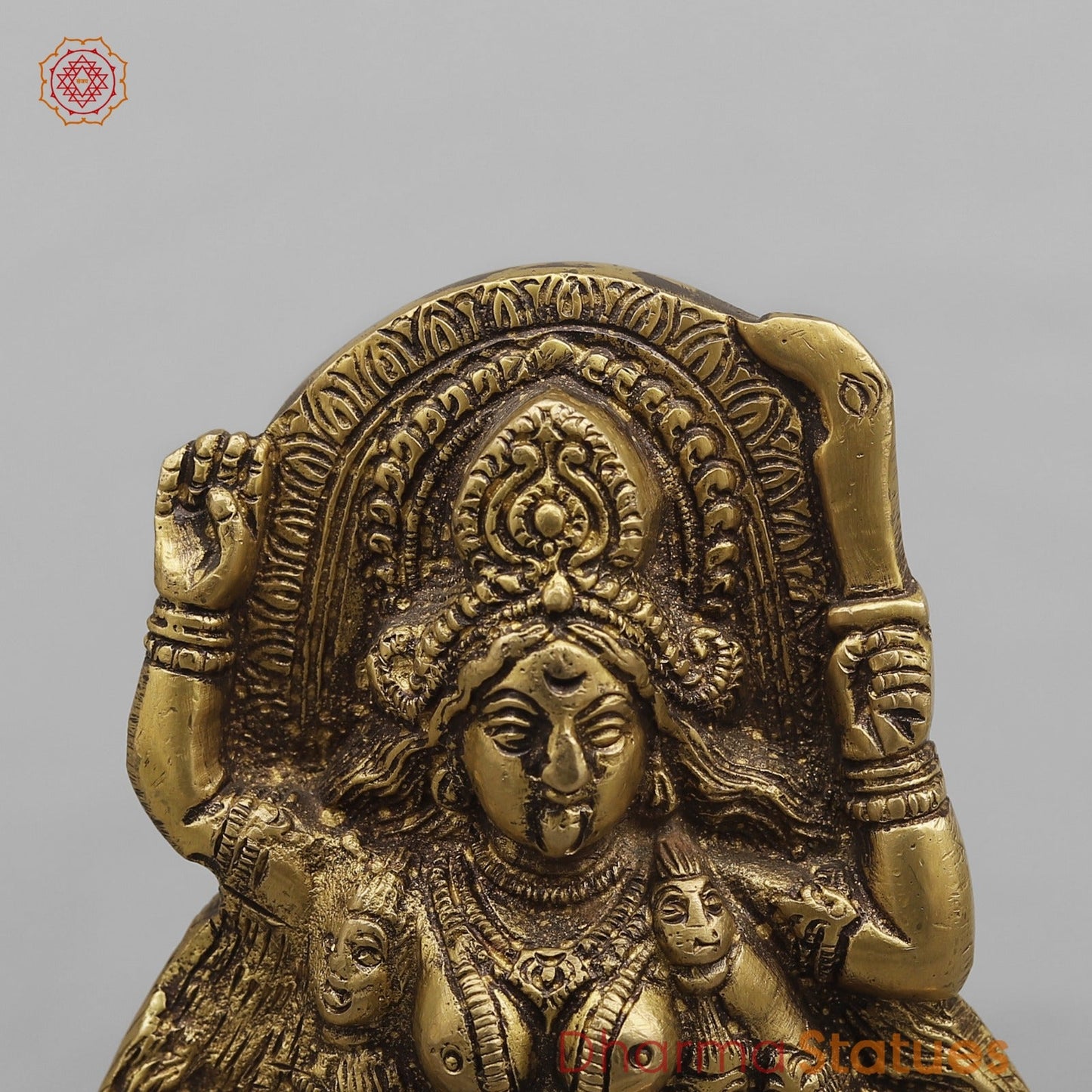 Brass Kaali Fine, Antique Finish 7”