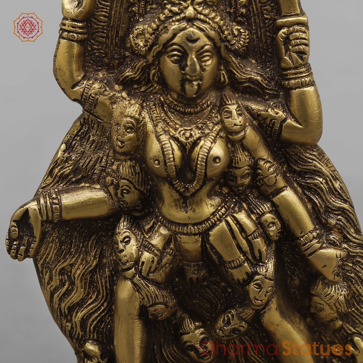 Brass Kaali Fine, Antique Finish 7”
