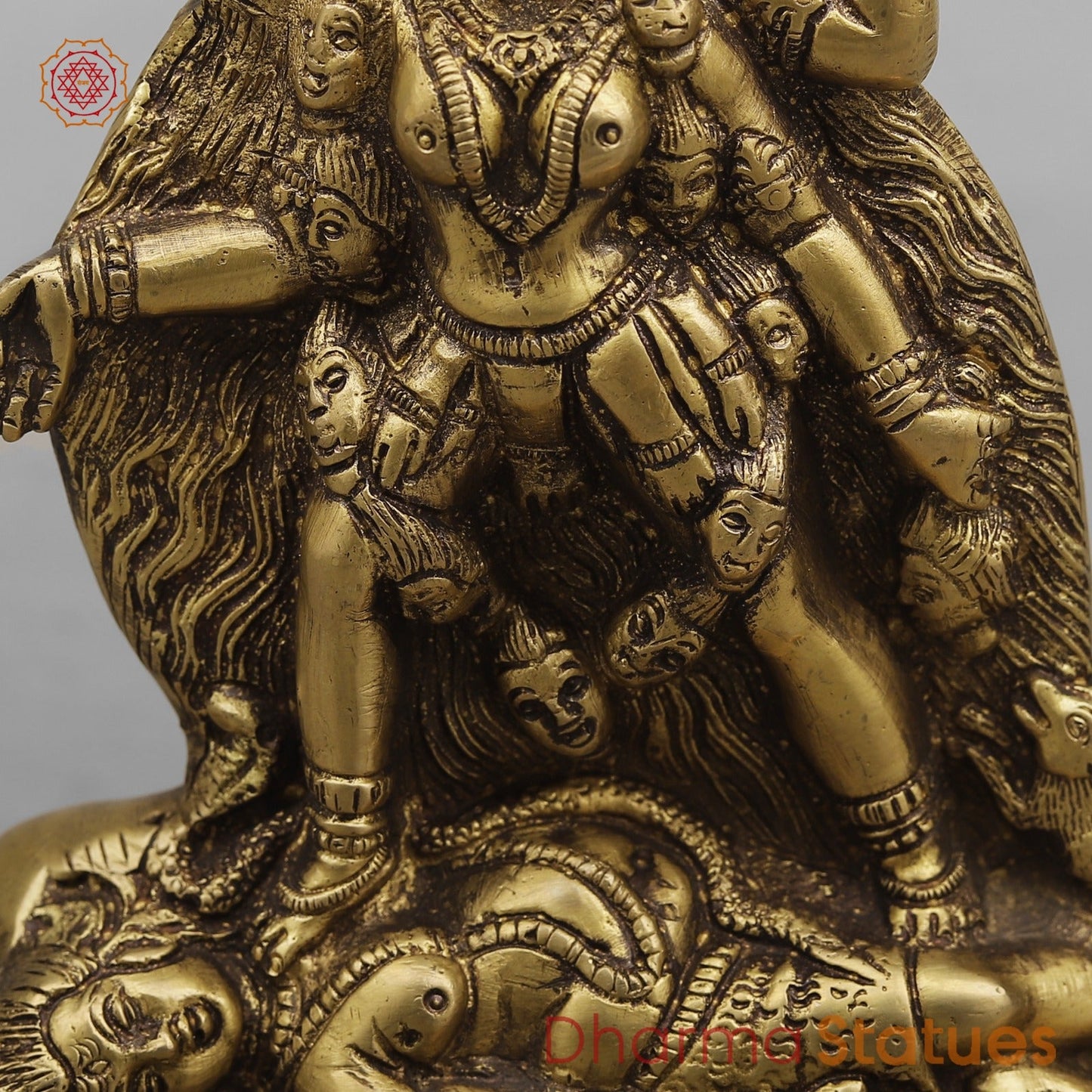 Brass Kaali Fine, Antique Finish 7”