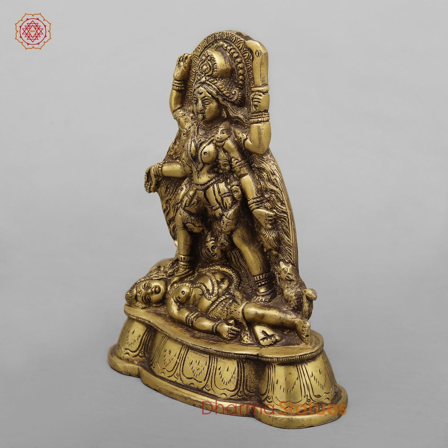 Brass Kaali Fine, Antique Finish 7”