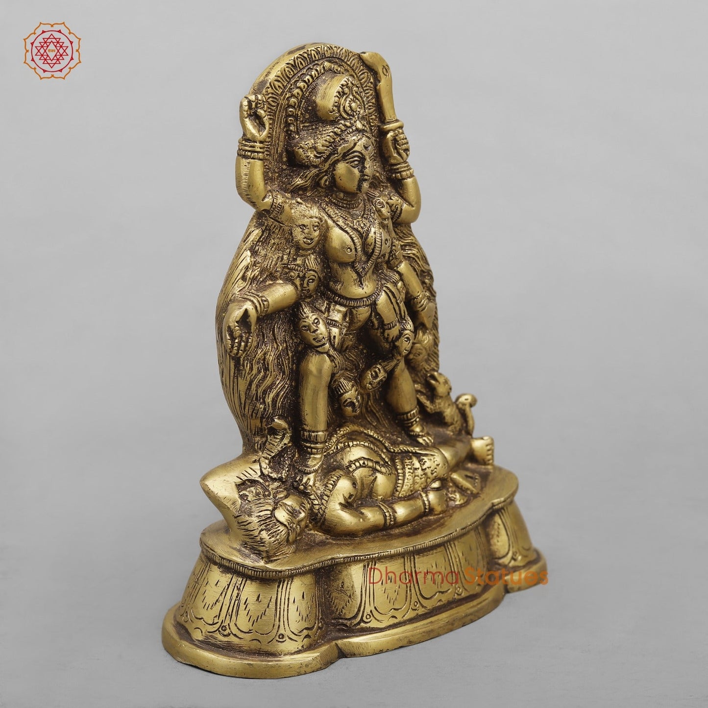 Brass Kaali Fine, Antique Finish 7”