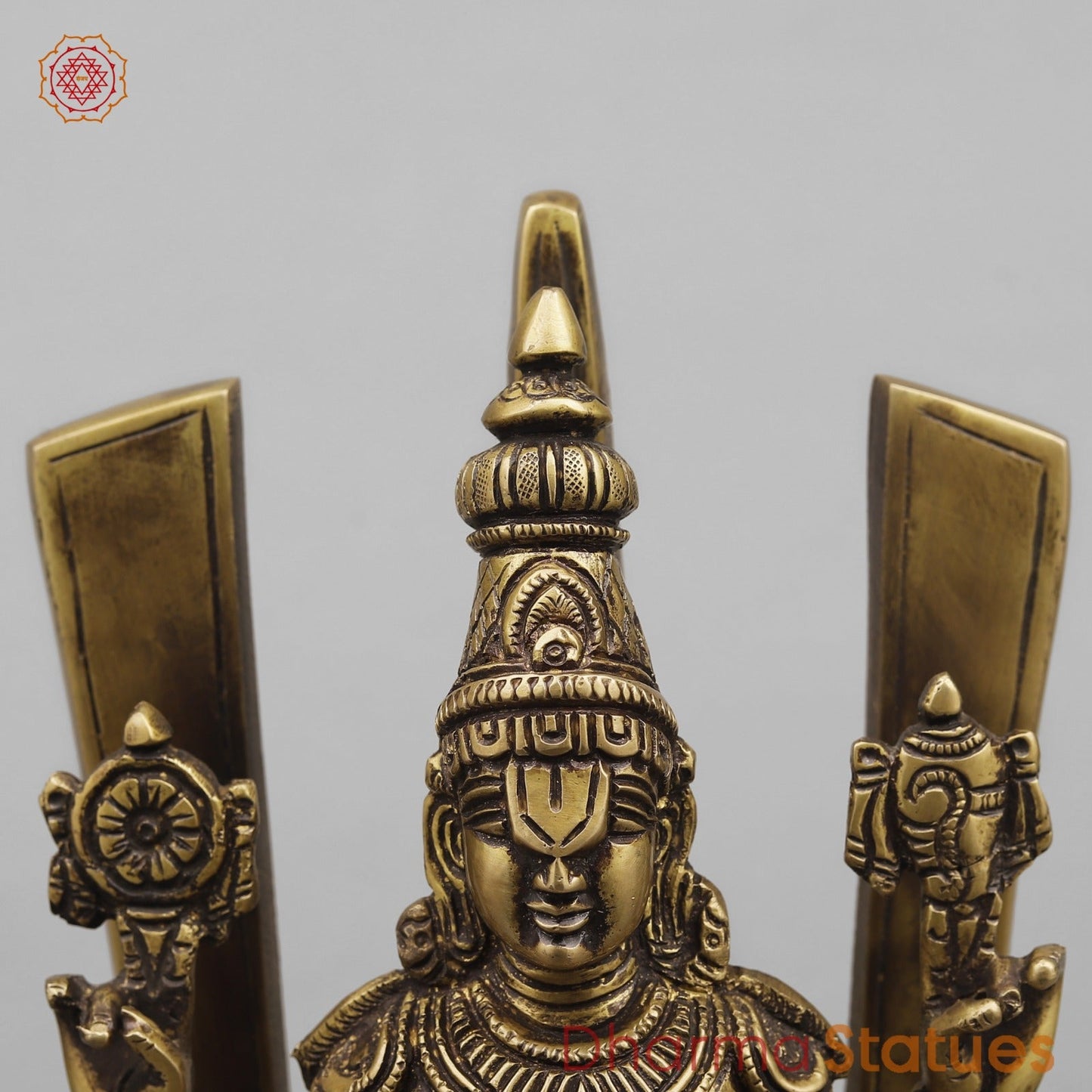 Brass Tirupati Balaji Fine, Antique Finish 14”