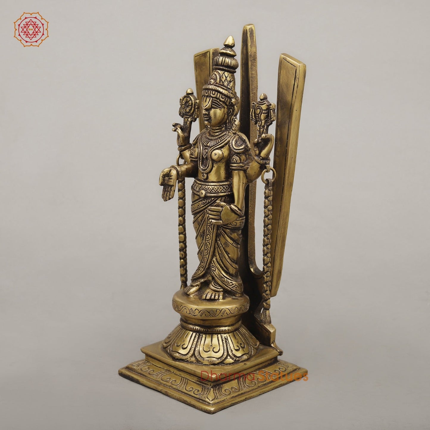 Brass Tirupati Balaji Fine, Antique Finish 14”