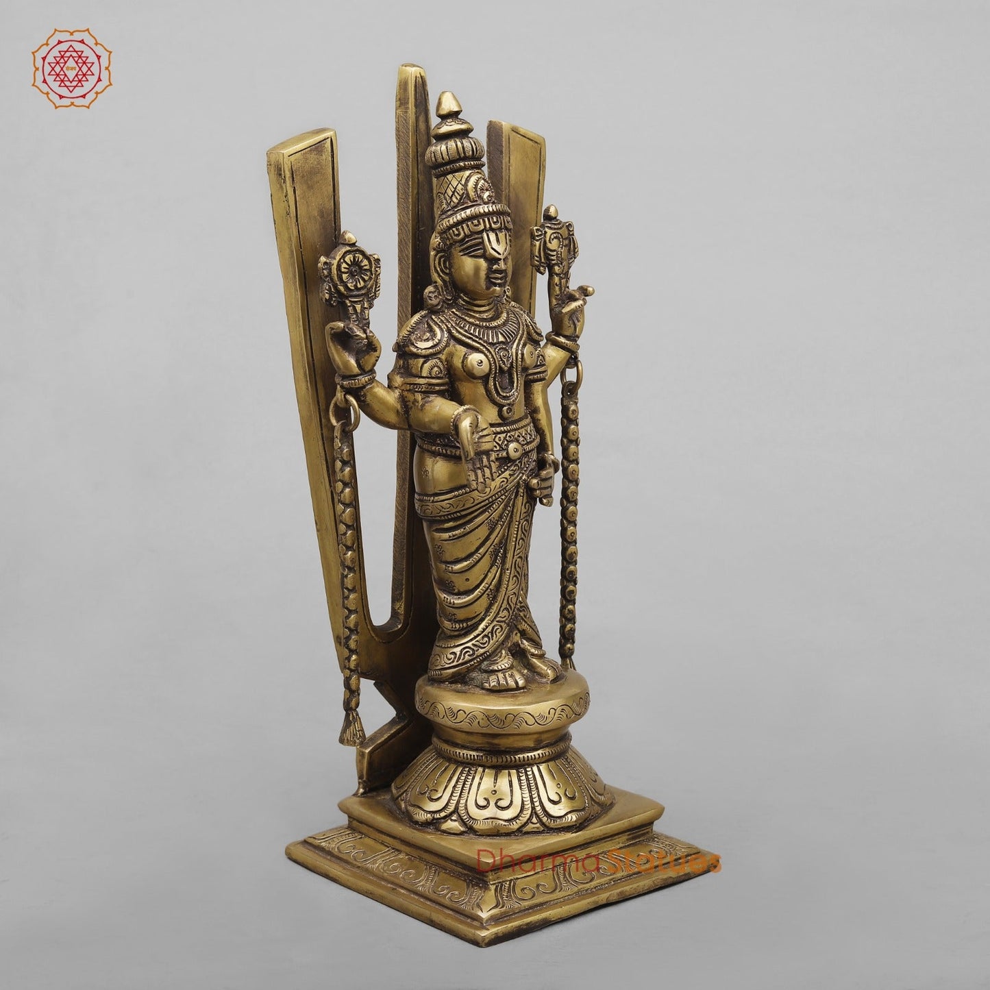Brass Tirupati Balaji Fine, Antique Finish 14”