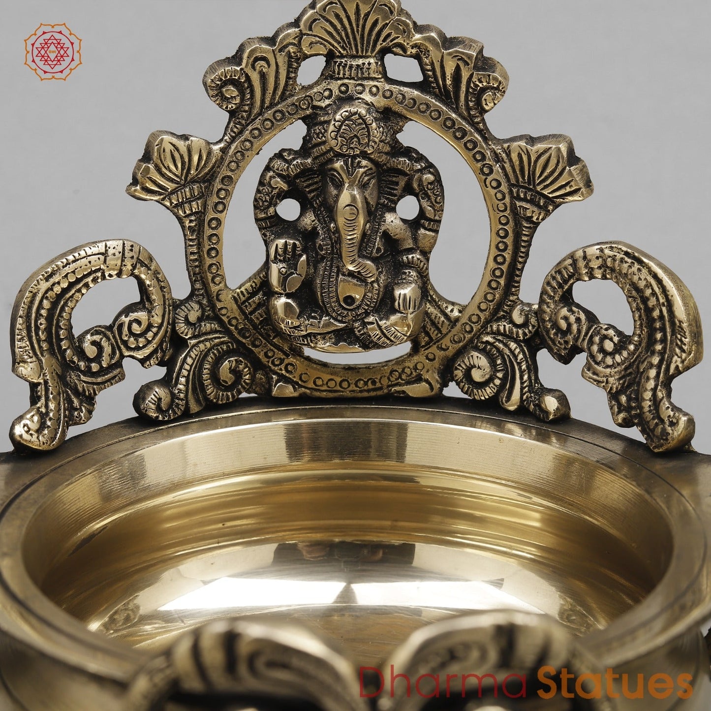 Brass Ganesh Urli Fine , Smooth Finish 8”