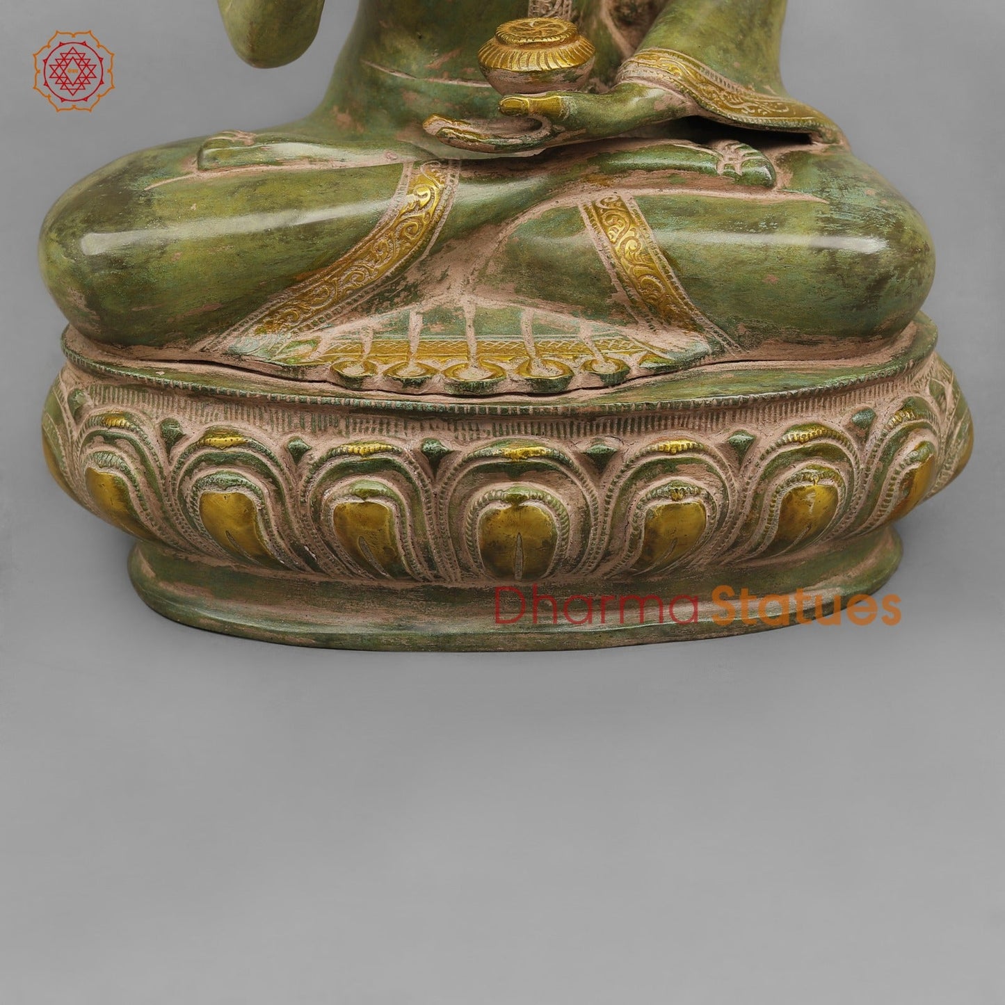 Brass Tree Buddha Fine, Natural Green Patina Finish 20”