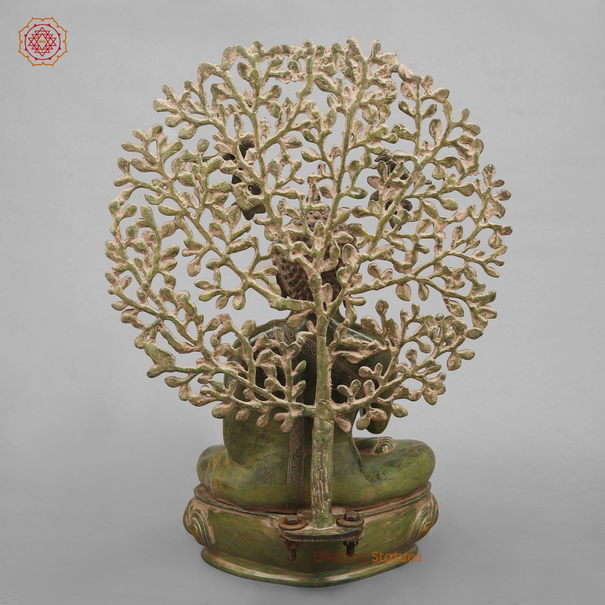Brass Tree Buddha Fine, Natural Green Patina Finish 20”