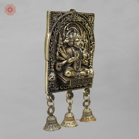 Brass Panchmukhi Hanuman Ji Hanging Fine 7”