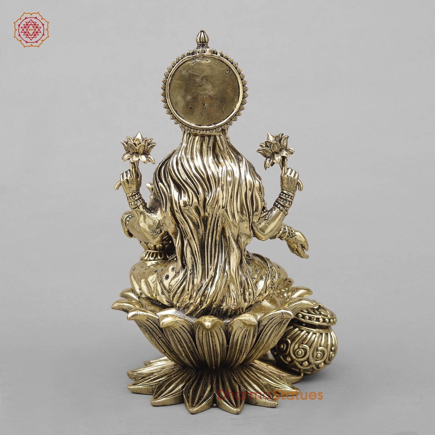 Brass Dhan Lakshmi Seated Fine 10”
